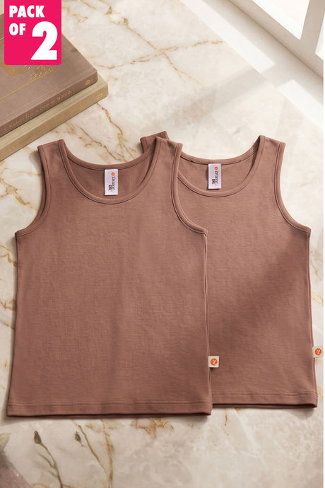 Buy Zivame Girls Solid Tank Top (Pack of 2) - Roebuck